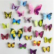 Set 12 deco vlinders mix - felle kleuren