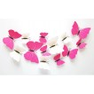 Set 12 vlinders soft roze