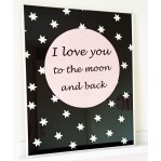 Behangdeco Love you to the moon -to frame- 40x50
