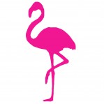 Behangfiguur flamingo 40x80
