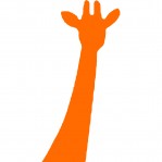 Behangfiguur giraffe kop 40x80