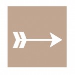 Decowood - Houten symbool pijl 14cm