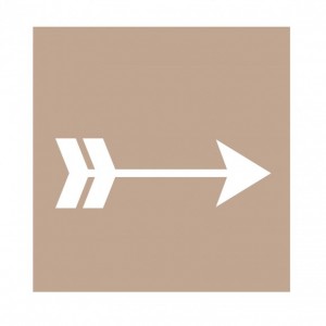 Decowood - Houten symbool pijl 20cm