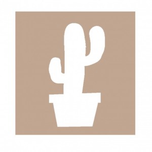 Decowood - Houten symbool cactus 20cm