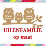 Uilenfamilie Gomille 58x31 - OP MAAT