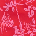 RD45 - Rood met roze flora print