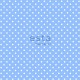 B23 - Esta helderblauw met witte stippen