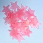 Lichtgevende sterren 3cm roze - 10 stuks